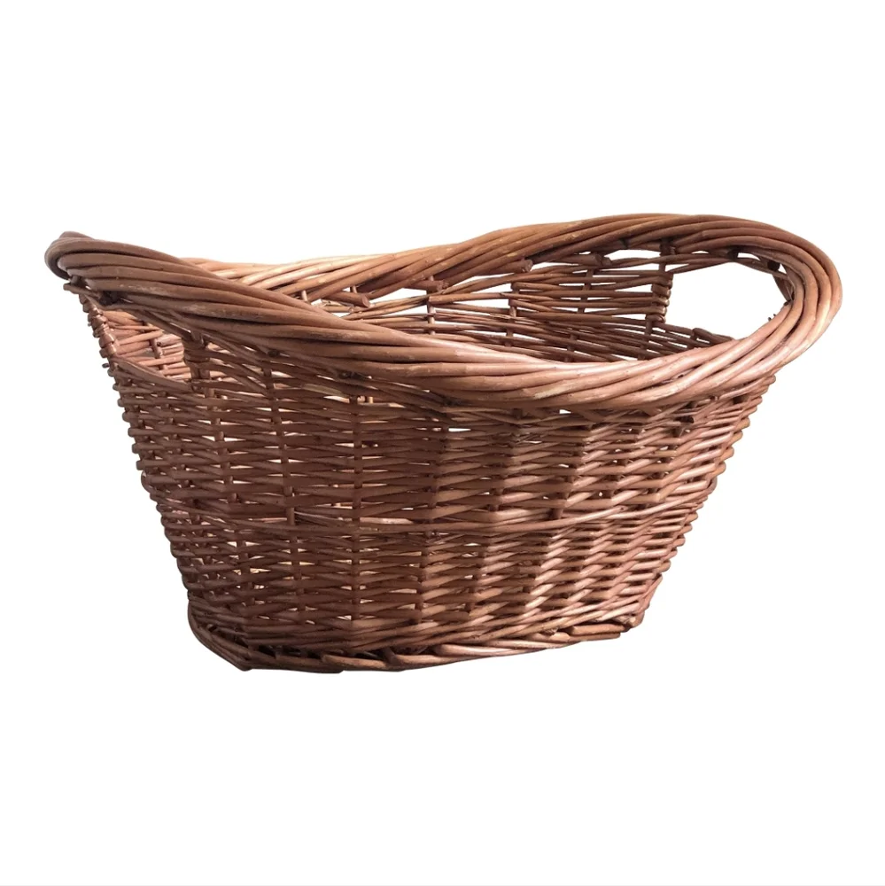 FRENCH LAUNDRY WOVEN WICKER BASKET - 24